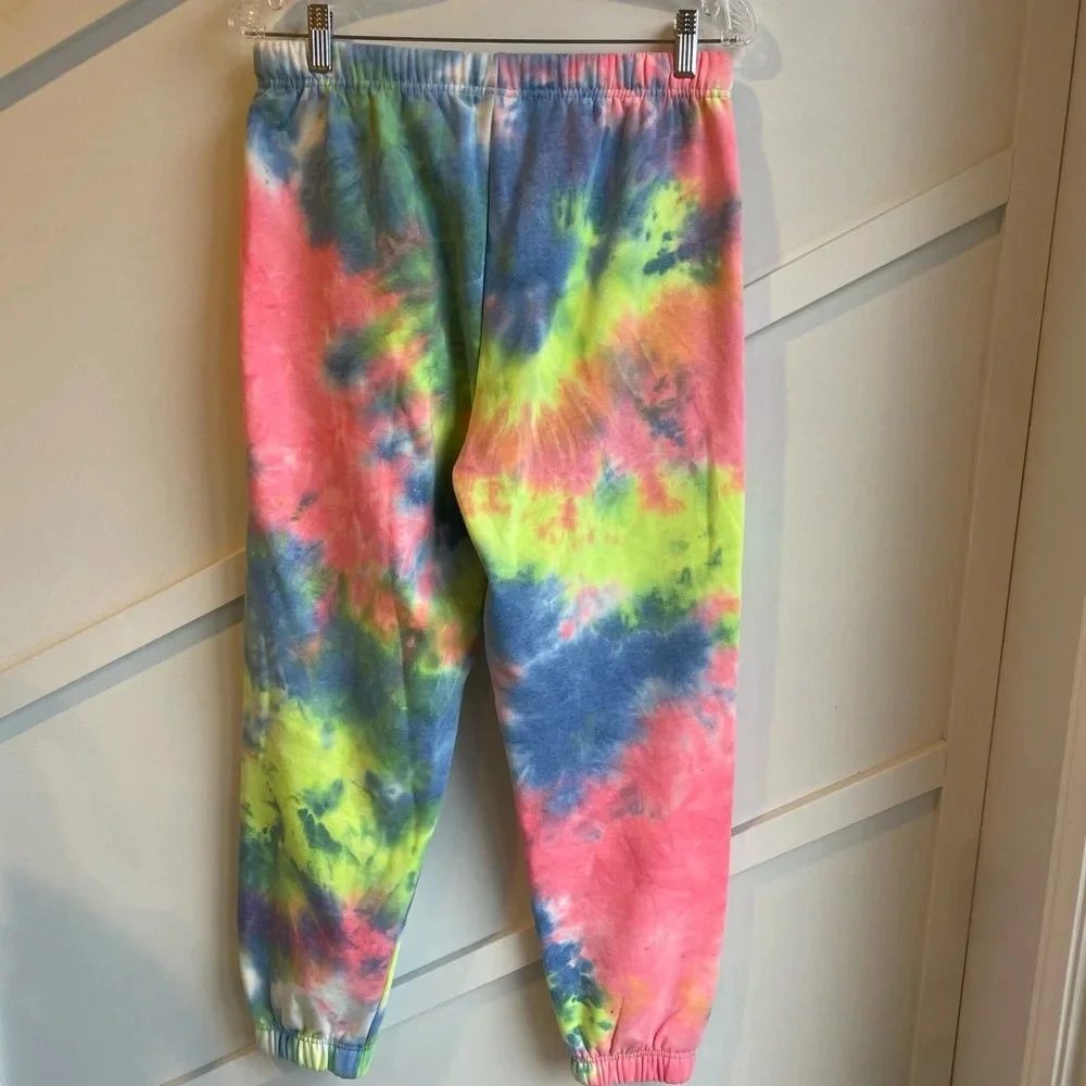 Sommer Ray Tie Dyed Rainbow Cotton Jogger Sweatpants size M - Picture 2 of 5